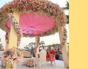Circular Floral Dome Mandap - Rajasthan Event Management