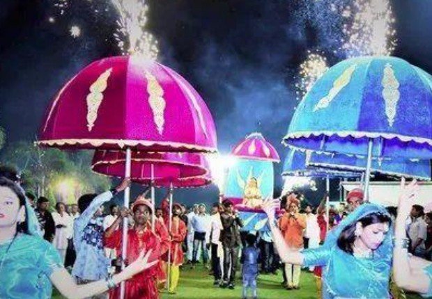 Illuminated Umbrella Procession - Rajasthan Event Management